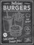 Grunge Chalkboard Fast Food Menu Template 4