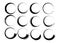 Grunge circles brush strokes. Vector, isolated.