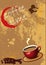 Grunge Coffee Background -EPS Vector-