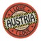Grunge color stamp with text I Love Austria inside