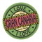 Grunge color stamp with text I Love Gran Canaria inside