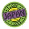 Grunge color stamp with text I Love Japan inside