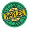 Grunge color stamp with text I Love Naples inside