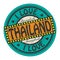 Grunge color stamp with text I Love Thailand inside