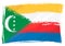 Grunge Comoros flag