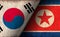 Grunge country flag illustration / South korea vs North korea Political or economic conflict, Rival