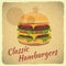 Grunge Cover for Hamburgers Menu