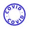 Grunge COVID Scratched Round Rosette Stamp