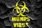 Grunge cracked Mumps virus concept background