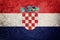 Grunge Croatia flag. Croatian flag with grunge texture.