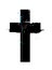 Grunge cross symbol