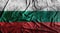 Grunge crumpled Bulgaria flag. 3d rendering