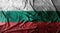Grunge crumpled Bulgaria flag. 3d rendering
