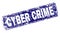 Grunge CYBER CRIME Framed Rounded Rectangle Stamp
