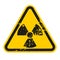 Grunge Danger radioactive sign isolated on white background. Vector illustration