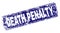 Grunge DEATH PENALTY Framed Rounded Rectangle Stamp