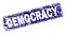 Grunge DEMOCRACY Framed Rounded Rectangle Stamp