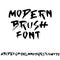 Grunge distress font. Modern dry brush ink letters. Handwritten alphabet. Vector illustration.