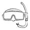 Grunge diving mask style underwater equipment