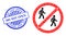 Grunge Do Not Open Badge and Network Stop Pedestrian Men Mesh