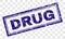 Grunge DRUG Rectangle Stamp
