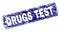 Grunge DRUGS TEST Framed Rounded Rectangle Stamp