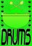 Grunge drums poster or frame
