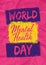 A grunge effect pink, yellow and purple WORLD MENTAL HEALTH DAY typographical graphic illustration with creased paper background