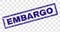 Grunge EMBARGO Rectangle Stamp