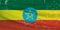 Grunge Ethiopia flag. Ethiopian flag with waving grunge texture.