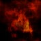 Grunge explosion of red burning over dark background, flame fractal design