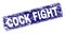 Grunge FIGHT Framed Rounded Rectangle Stamp