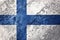 Grunge Finland flag. Finland flag with grunge texture.