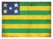 Grunge flag of Goias & x28;Brazil& x29;