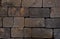 Grunge flooring nade of crosscut railroad ties