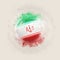 Grunge football with flag of iran