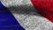 Grunge France flag on denim fabric textur wavomg