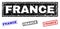 Grunge FRANCE Textured Rectangle Watermarks