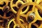 Grunge gear, cog wheels background. Industrial science, clockwork, technology.