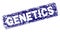 Grunge GENETICS Framed Rounded Rectangle Stamp