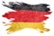 Grunge Germany flag. German flag with grunge texture. Brush stroke.