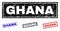 Grunge GHANA Textured Rectangle Watermarks