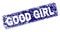 Grunge GOOD GIRL Framed Rounded Rectangle Stamp