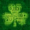 Grunge green background for Patricks day with shamrock, vector