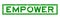 Grunge green empower word rubber stamp on white background