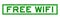 Grunge green free wifi word rubber stamp on white background