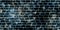 Grunge grey blue cracked cement brick wall, ruined realistic