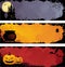 Grunge halloween banners