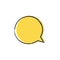 Grunge hand drawn speech bubble frame, blog icon. Concept for blog design, chat, forum, social network, communication. Stock