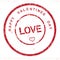 Grunge Happy Valentines Day stamp